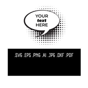 Speech Bubble SVG, Comic Bubble Svg, Bundle Svg, Speech Bubble Clipart, Speech Bubble for Cricut, Png, Dxf, Pdf, Jpg, Ai,
