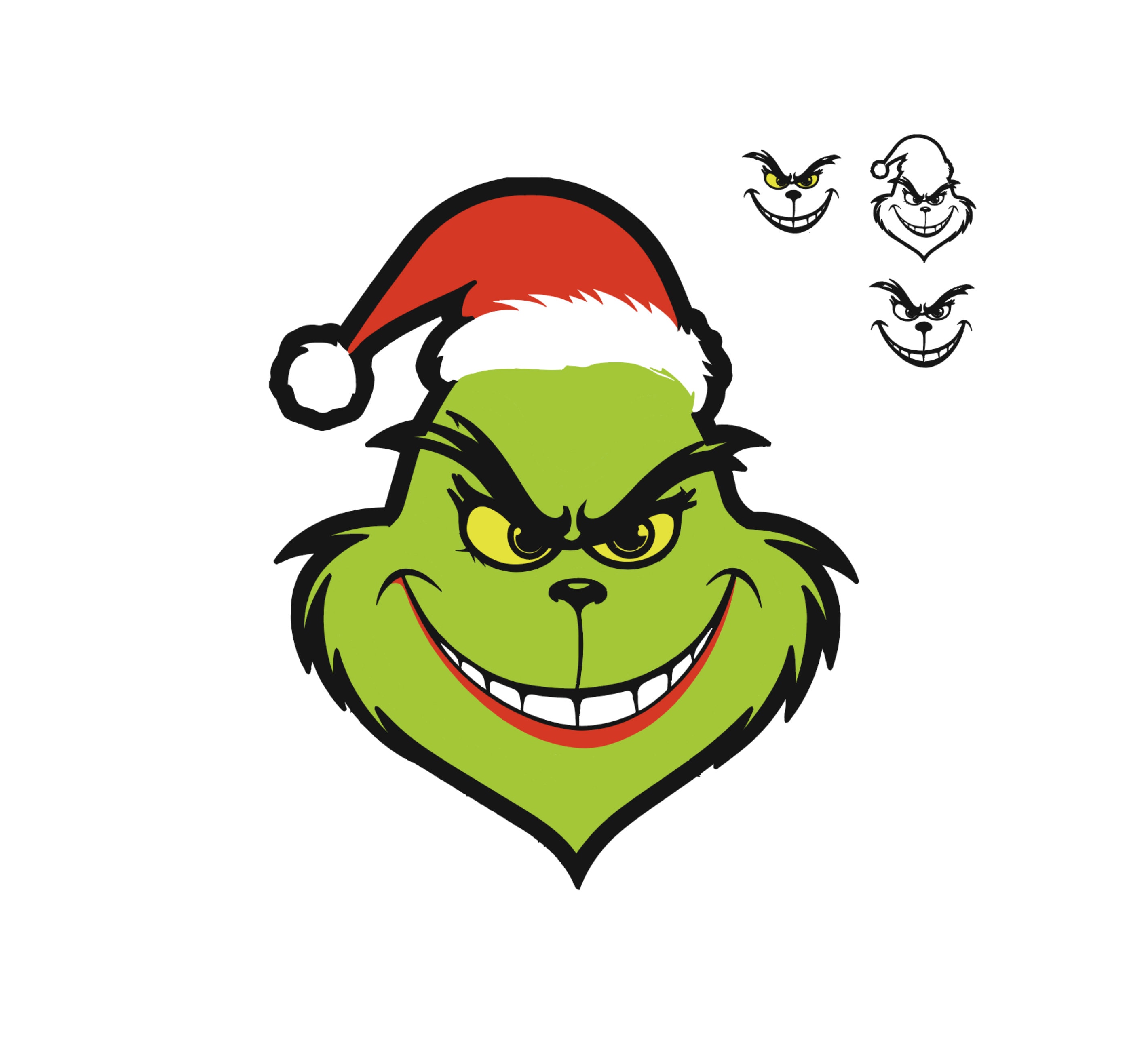 Layered Face Svg, Christmas Svg Png, Grich Clipart, Cricut Digital