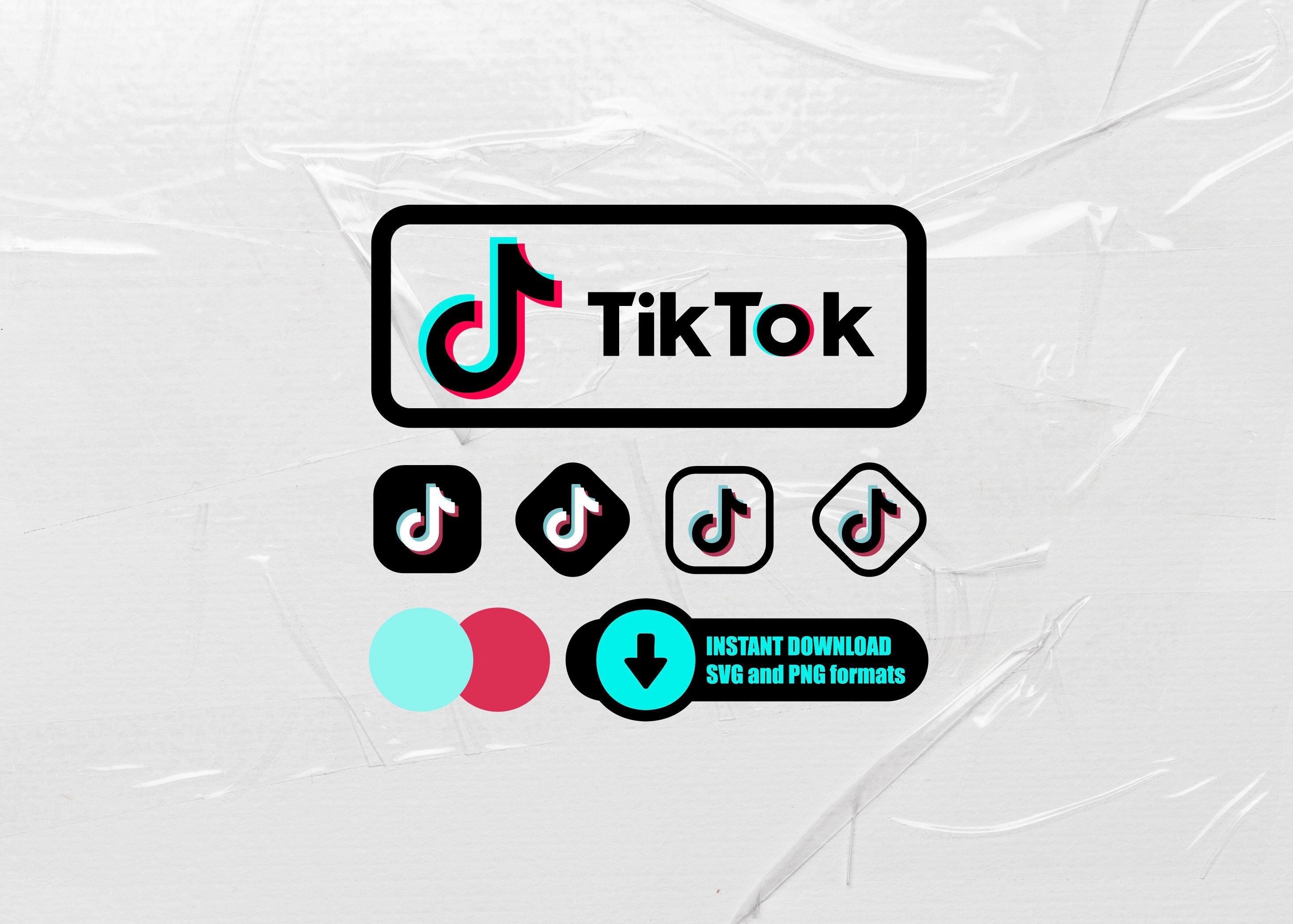 Tik Tok Font Black SVG Tik Tok Alphabet, Letters & Numbers SVG /PNG