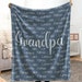 Custom Father's Day Blanket,father's Day Gift,dad Gifts From Daughter