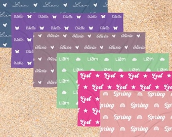 Personalisiertes Kinder Strandtuch: Benutzerdefinierte Name Pool Handtuch