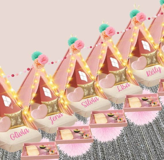 Personalized Girls Birthday Party Decoration Favors, Custom Name Blanket for Sleepover, Slumber Party, Bachelorette Party, Girls Night In