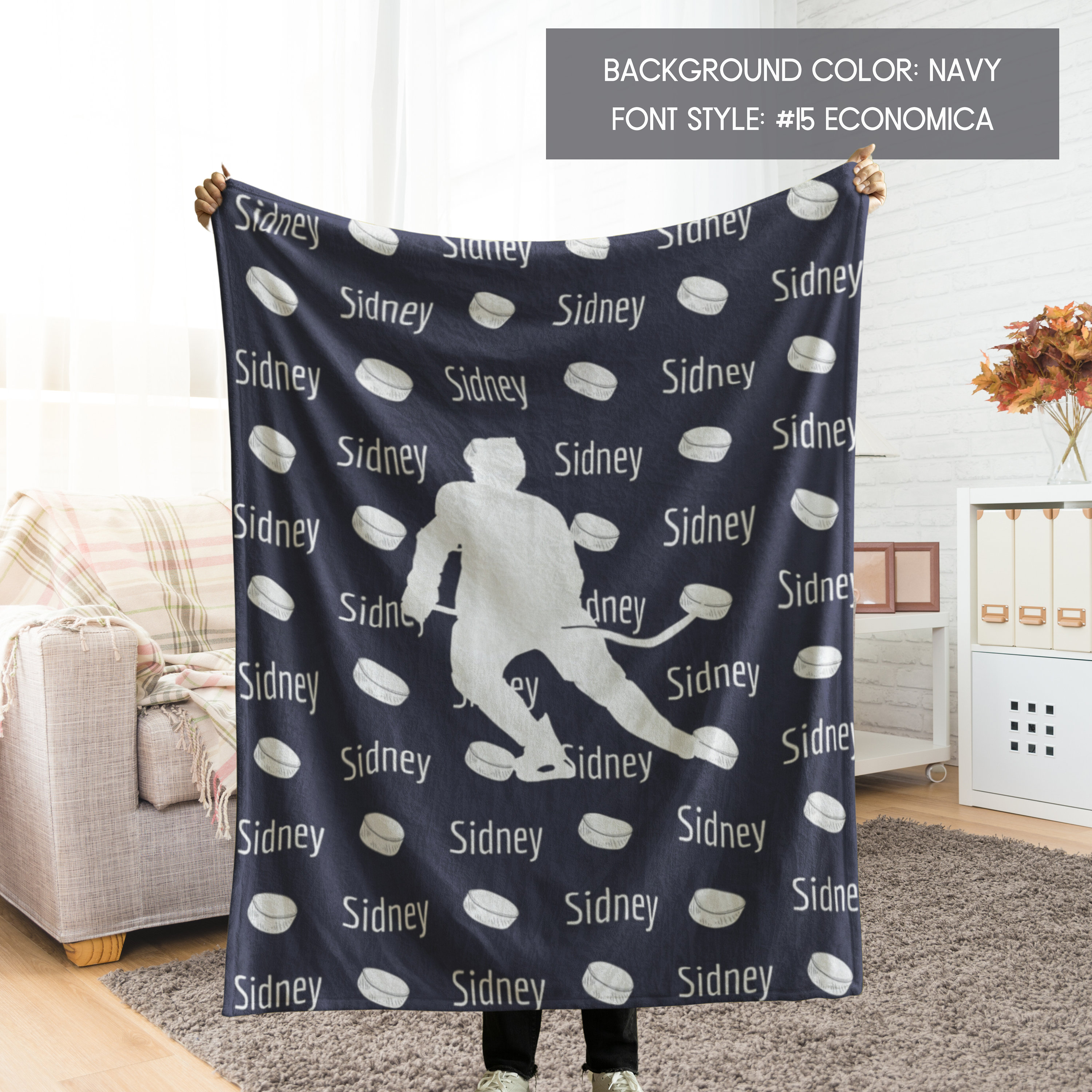Personalized Track and Field Blanket for Son, Daughter, Grandkids, Custom Sports Blanket Throw with your Name, Color, Customize Sports Gift