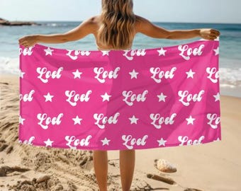 Personalized Beach Towel: Custom Name Pool Towel, Gifts for Kids