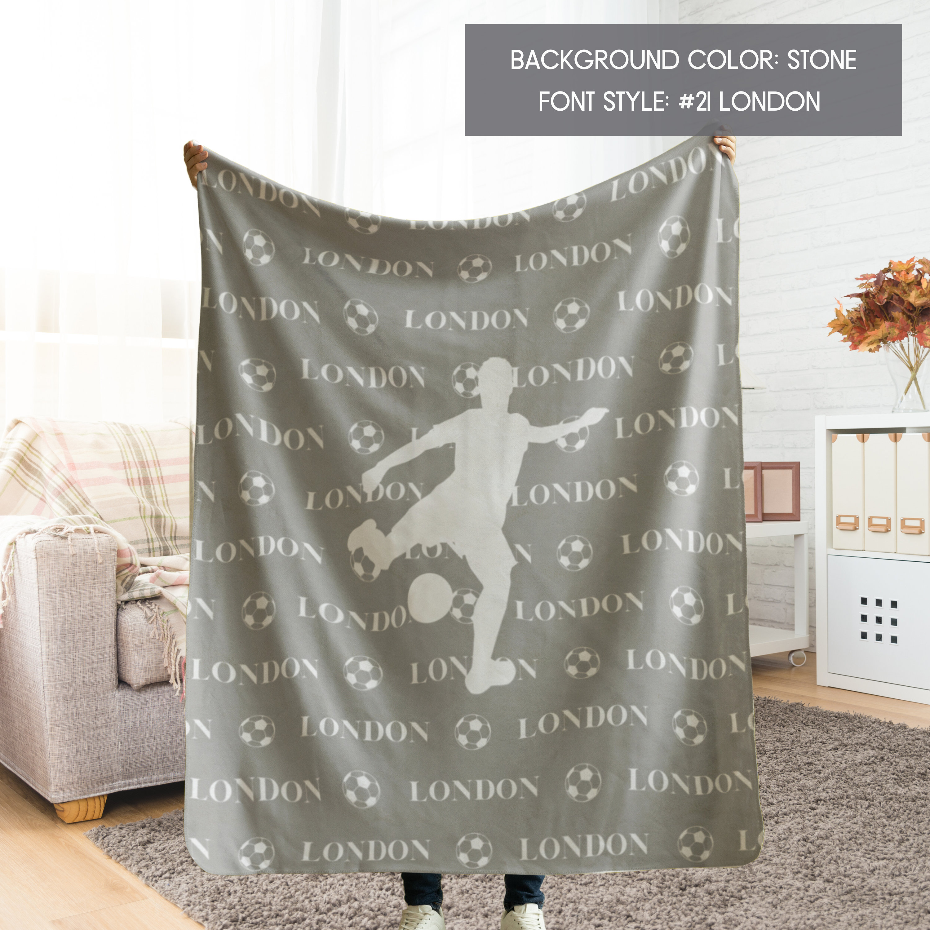 Personalized Track and Field Blanket for Son, Daughter, Grandkids, Custom Sports Blanket Throw with your Name, Color, Customize Sports Gift