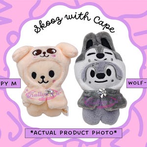 Skzoo Fanmade Plush Doll Keychain Baby Ver with Plush Cape | Bangchan Hyunjin Felix Leeknow Han IN Seungmin Changbin K-pop Gifts