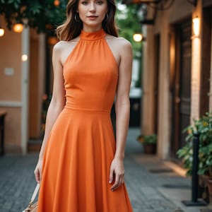 Vestido de baile com decote halter, vestido longo, padrão de costura, variedade de opções de tamanho, EUA 2 a 30 e XS a 4XL, adequado para A0-A4-US Letter