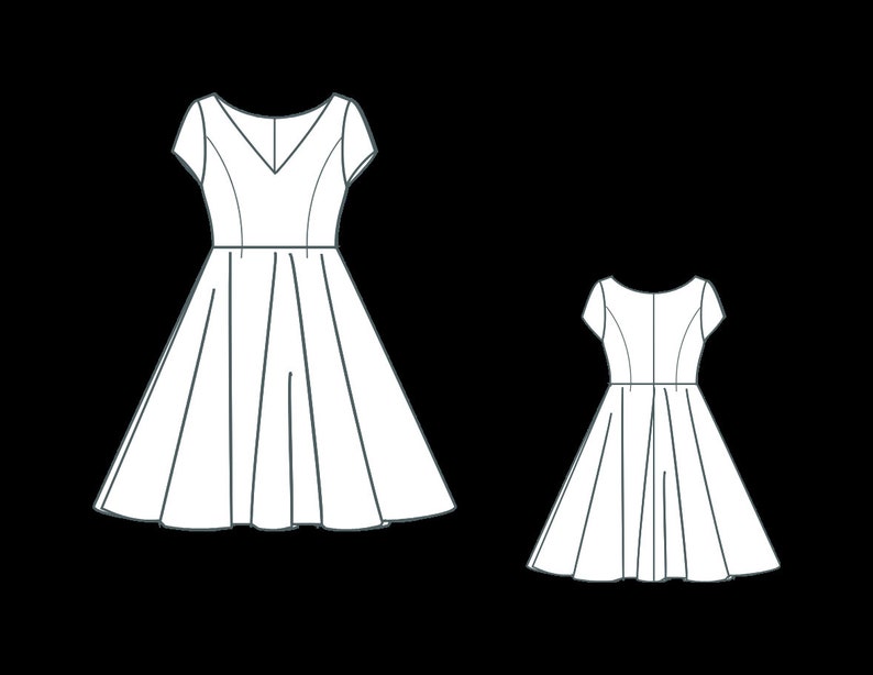 Patron de couture de robe de style vintage des années 1950, robe de cocktail, modèle de couture vintage PDF à téléchargement immédiat, fabrication facile de robe de bal McCalls image 5