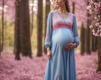 Maternity Evening Dress Sewing Pattern:us 2-30, XS-4XL (PDF) - Etsy