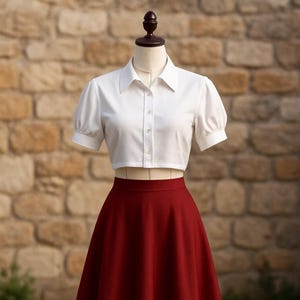Maxi Flare Skirt & Crop Shirt Sewing Pattern (US 2-30) (A0-A4) (Digital Download)