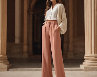 Women's Palazzo Pants Sewing Pattern: Wide Leg Trousers (PDF Pattern)