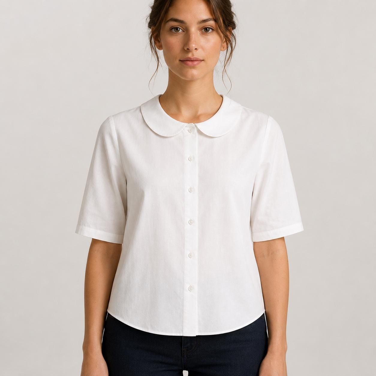 peter pan collar dress shirt Peter Pan Collar Shirt  La Garonne