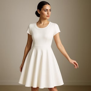 Fit and Flare Dress Sewing Pattern: Beginner Friendly, XS-4XL (PDF Pattern A4/A0 Printable)