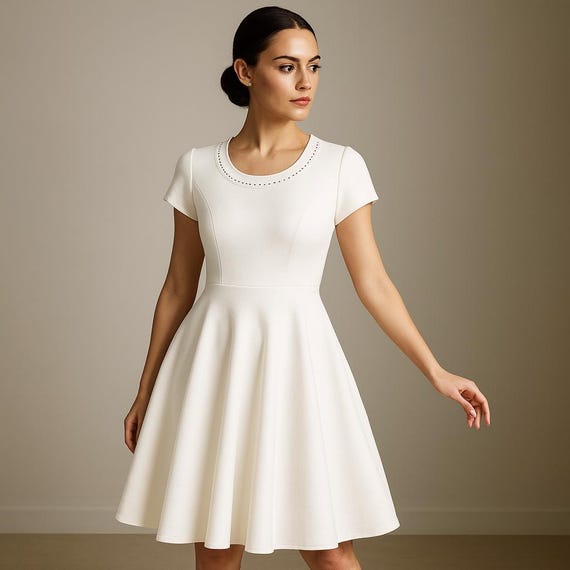 slim fit dress slacks 50s Fit N Flare Dress Lucy Style Scoop Neckline Cap Sleeve Jumper Full  Skirt EASY Petite Juniors Vintage Sewing Pattern Advance 5920 B28