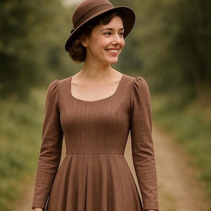 1950s Retro Midi Dress Sewing Pattern | Fit and Flare (PDF Pattern)