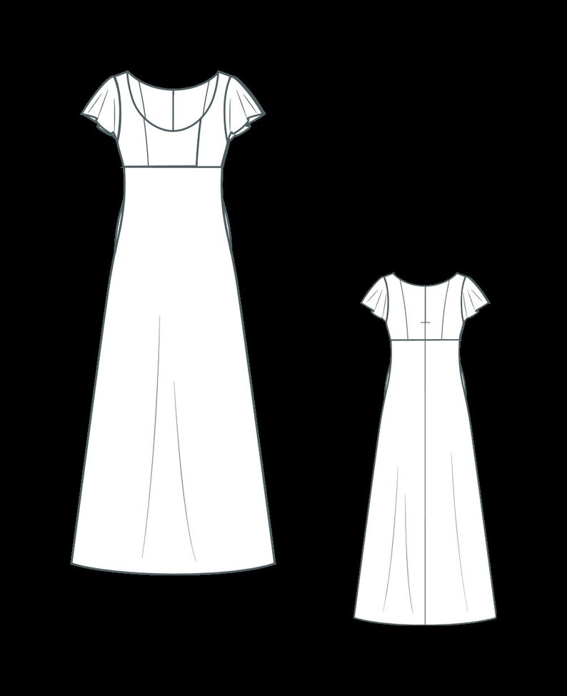 Bridgerton Gown,Fairy dress ,Regency,Elvish dress,Maxi Dress,Halloween costume,A0 A4 US Letter-US 2 to 30 Ball Gown-Empire Waist image 2
