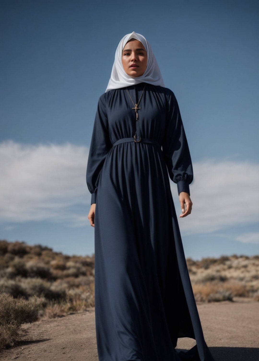 Elegant Modest Renaissance Maxi Dress With Cuffed Sleeves for Evening ...