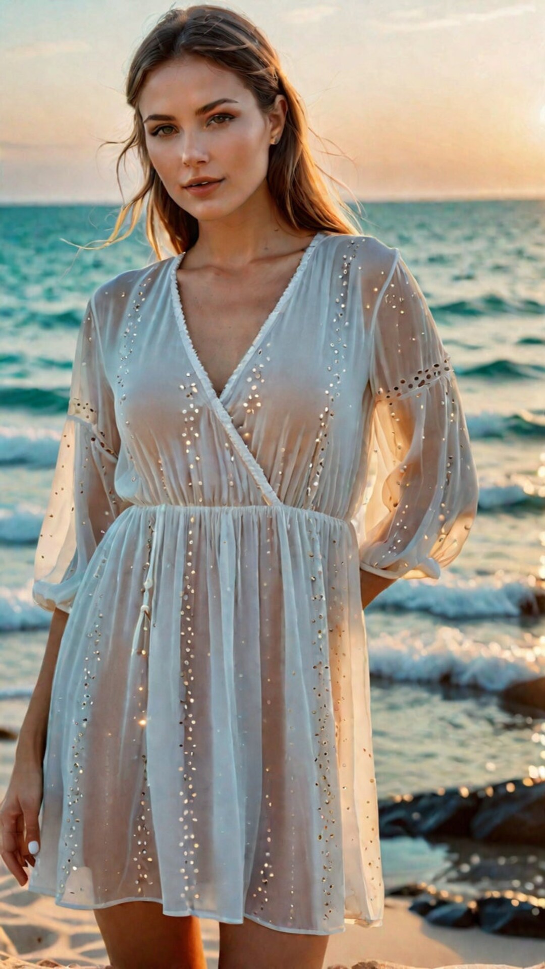 prom dresses brown V Neck Ombre Long Dresses, Brown Ombre Floor Length Formal Paisley Chiffon Dress 90s Size:8 (S) Style:Open Back