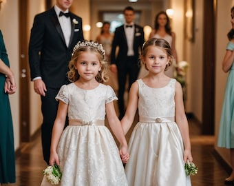 Vestido de bautizo con motivos querubines y vestido de novia de verano / Ropa para ocasiones especiales para niños, tallas personalizadas disponibles.