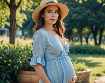 green emerald velvet dress Adorel Maternity Dress Midi Ruffle V-Neck Flowy Smocked Empire Waist Casual  Pregnant Outfit Baby Shower Green Leopard Print S at Amazon Women's Clothing  store
