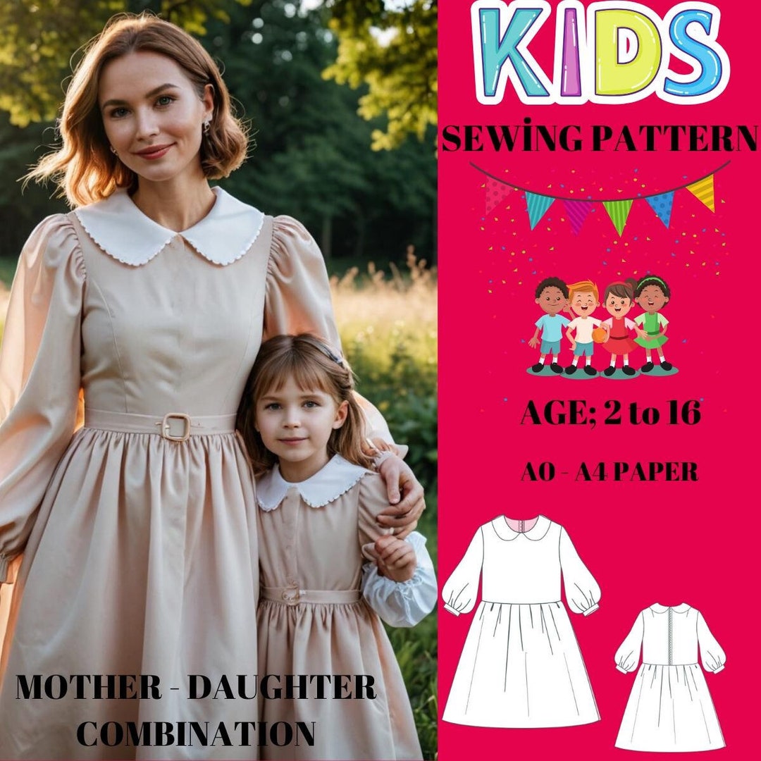 Mother Daughter Matching Outfits - Autumn Wedding Dress Pattern for ...