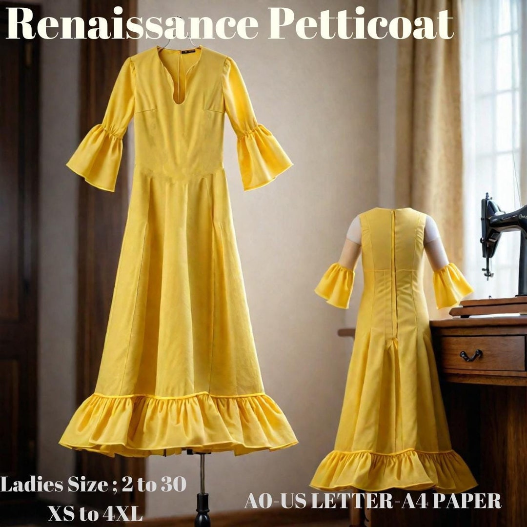 Renaissance Dress Sewing Pattern: Medieval Fantasy Petticoat (PDF ...
