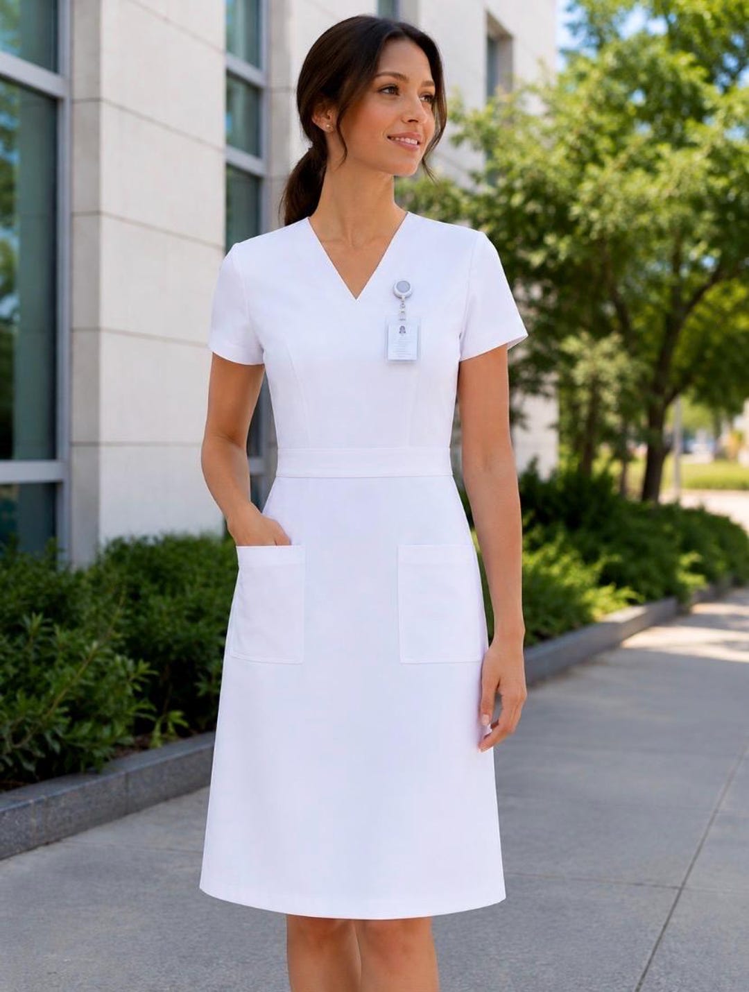 cap sleeve wedding guest dress Berylove Women Navy Mother of the Bride Dress with Drape Appliqued Cap Sleeve Illusion Neck Wedding Guest Dress, Navy / US24W