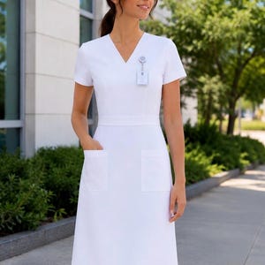 White Scrub Dresses for Pinning - Etsy White Scrub Dresses for Pinning - Etsy