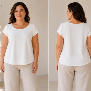 Plus Size T-Shirt Sewing Pattern: Beginner Friendly (PDF Digital Download) image 7