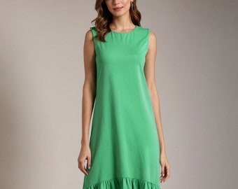 Versatile Linen Tunic Sewing Pattern for All Sizes, Sleeveless Summer Dress Design