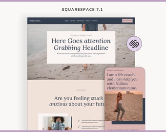 Plantilla impactante de Squarespace 7.1: Sitio web de coaching de vida con página de ventas
