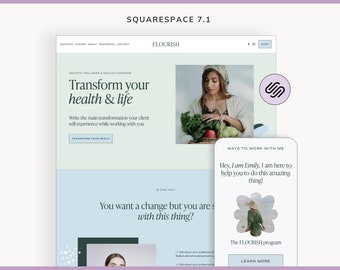 Flourish Squarespace 7.1 Template: Health & Wellness Coach