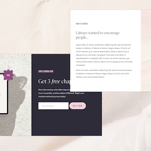 Squarespace website template for author, writer, speaker, podcaster. Website template includes speaking, podcast, blog, freebie pages. It's perfect for inspiring author, who want to sell her books & book speaking opportunities.