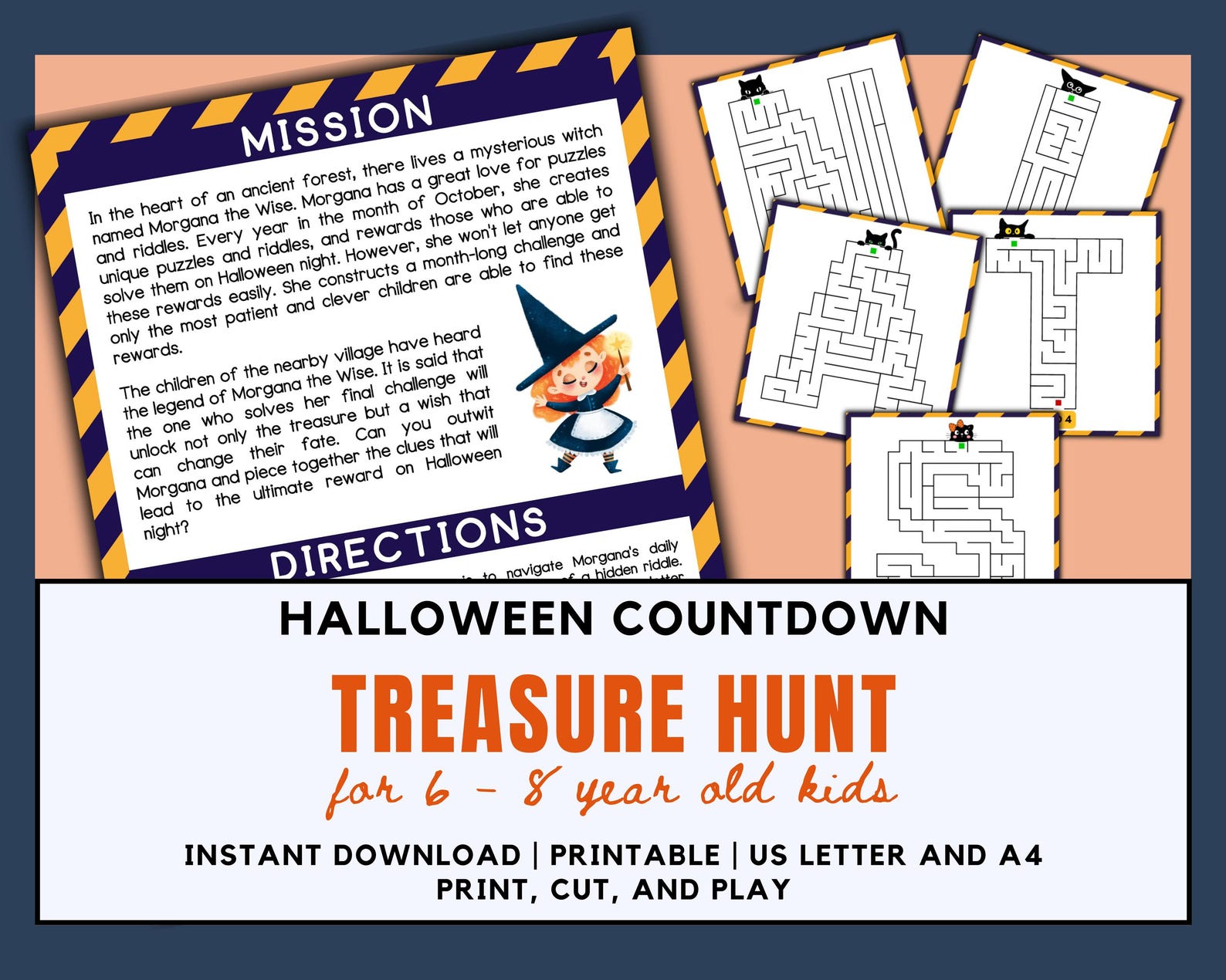Unique Halloween Countdown Activity for Kids 6-8, Printable Kids ...