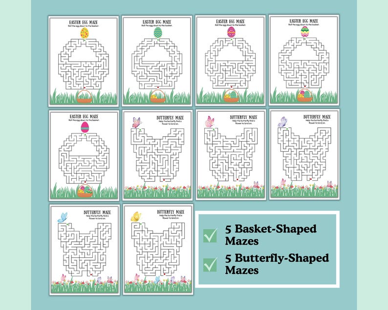 Easter Activity Pages Printable Kids Easter Brunch Activity With Mazes