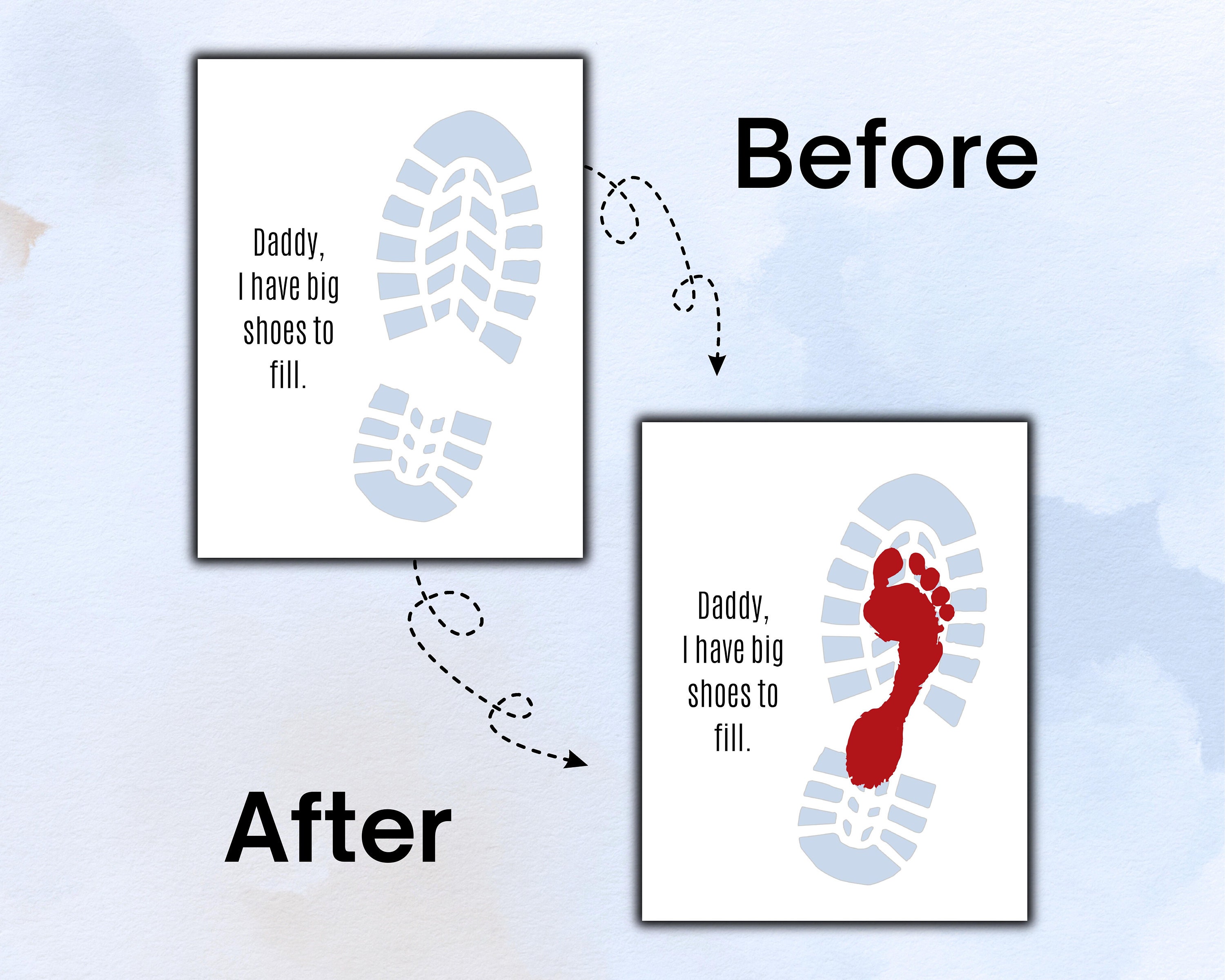 Fathers Day Footprint Printable Fathers Day Gift From Son Daughter