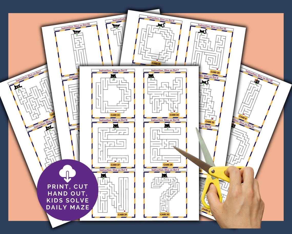 Unique Halloween Countdown Activity for Kids 6-8, Printable Kids ...
