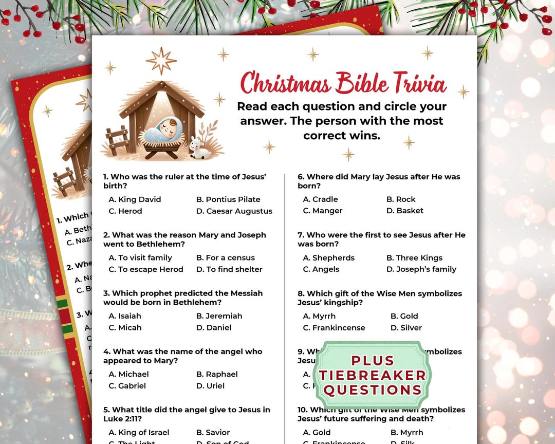 Printable Christmas Nativity Trivia for Kids, Teens and Adults ...
