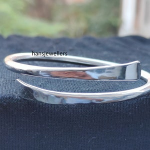 Hand Crafted - Sterling Silver Wrap Bangle HJ40