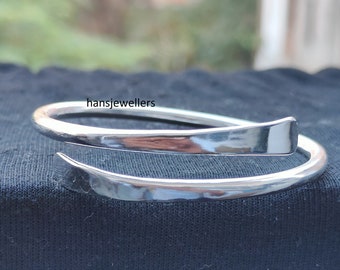 Hand Crafted - Sterling Silver Wrap Bangle HJ40