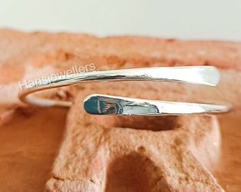 Hand Crafted -Sterling Silver Wrap Bangle HJ422 Thick West Indian Bangles, Sterling Silver Bangles, Bangles, West Indian Silver Bangles,