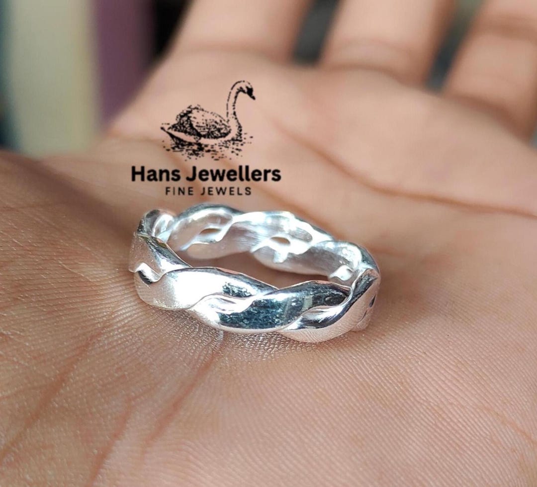 Argento Sterling Matrimonio Anello Pesante A Forma Di 6mm