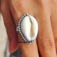 Cowrie Shell Ring - Etsy