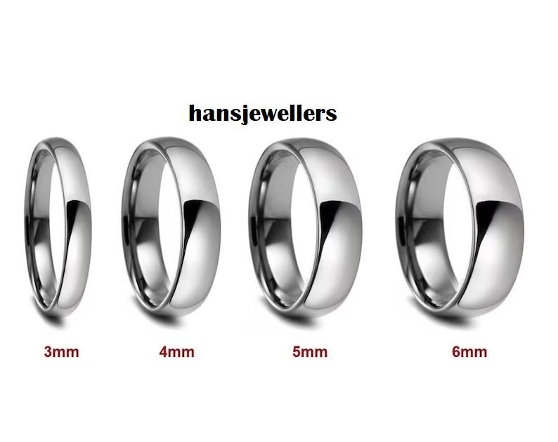 Wholesale Lot 100pcs 4mm & 6mm Stainless Steel Wedding Band Rings – Mix Sizes