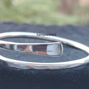 Hand Crafted Sterling Silver Wrap Bangle HJ40 zdjęcie 3