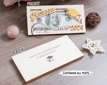 Graduation Money Gift Holder, Personalized Graduation Cash Holder, Custom Money Gift Holder, Graduation Money Holder 2024