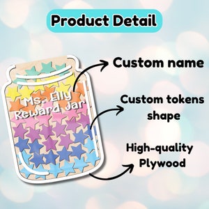 Custom Magnetic Star Reward Jar Classroom Behavior, Personalized Star ...