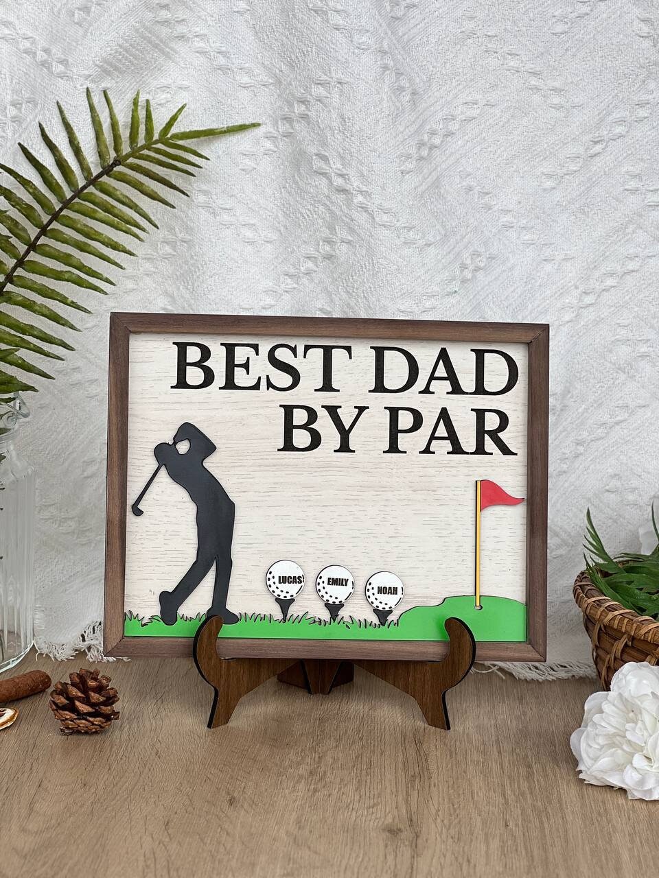 Golf Fathers Day Best Dad Sign, Gift for Fathers Day,