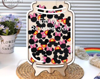 Custom Magnetic Mouse Reward Jar Classroom Behavior, Personalized Star Tokens Reward Jar, Classroom Decor Teacher Gifts, Kids Reward System