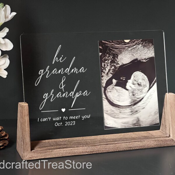 Personalisierter Babyrahmen, Baby-Countdown-Rahmen mit Foto, Ultraschall-Babypartygeschenk, Mutter, Geschenk, Schwangerschaftsankündigung, neues Elterngeschenk